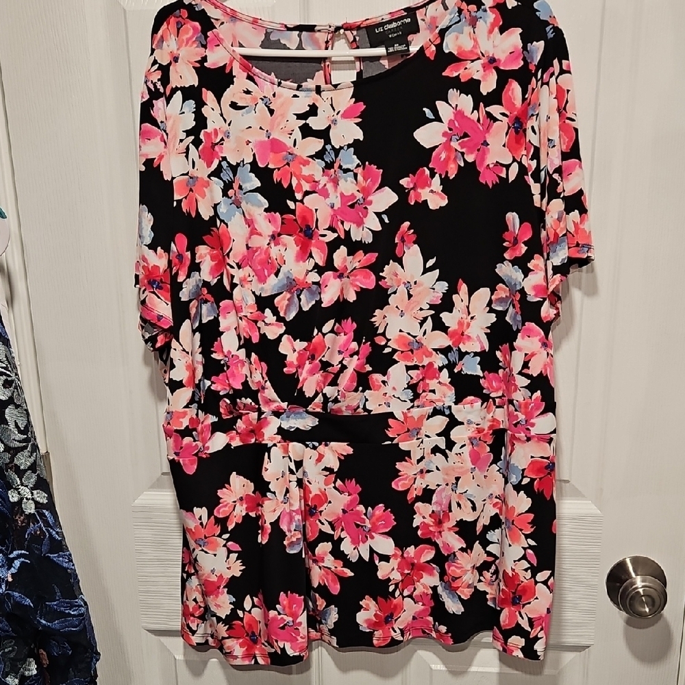 Liz Claiborne Vibrant Floral Blouse